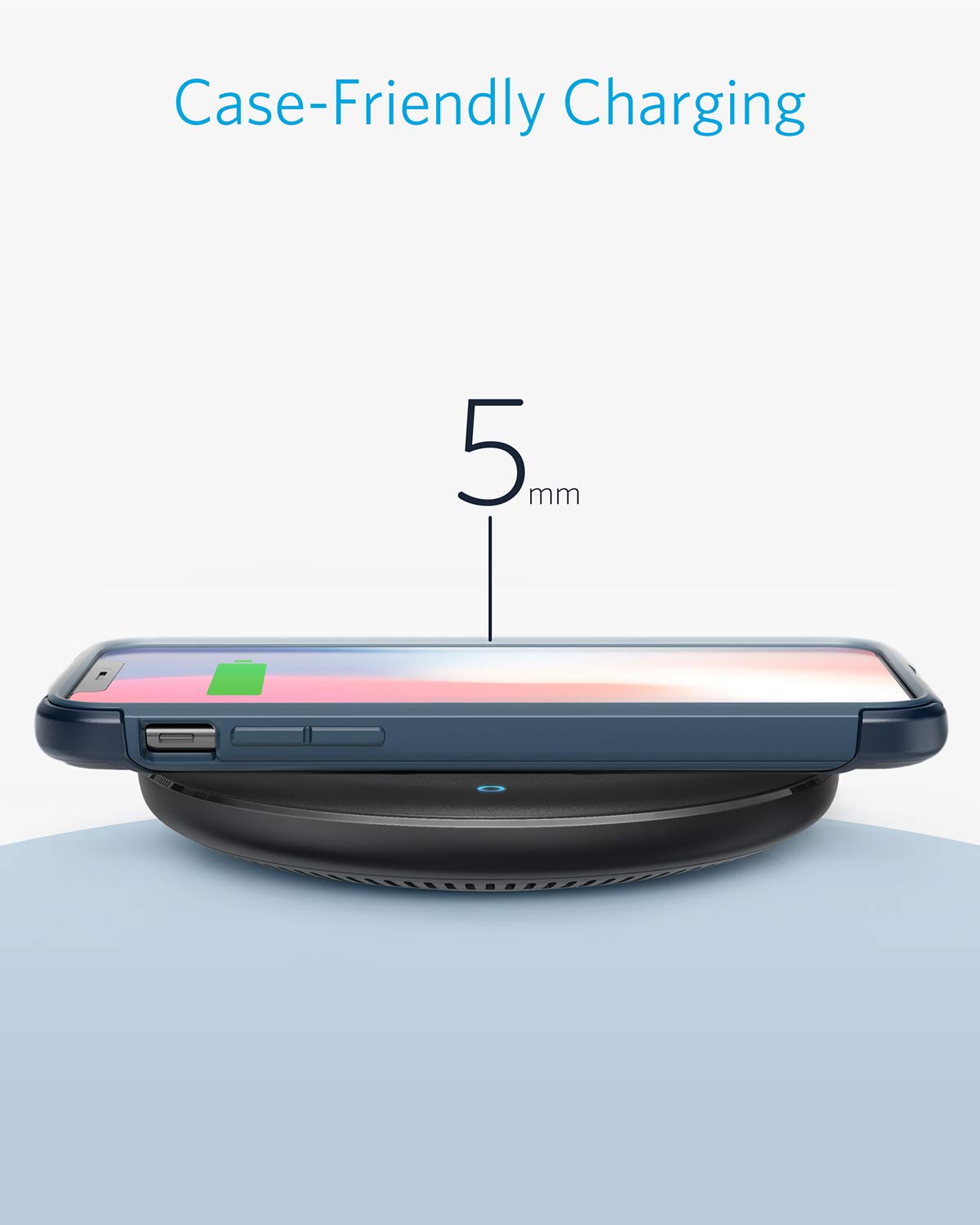 Anker Wireless Charger, PowerWave 7.5 Pad with Internal Cooling Fan, 7.5W for iPhone 11, 11 Pro, 11 Pro Max, XS Max, XR, XS, X, 8, 8 Plus, 10W