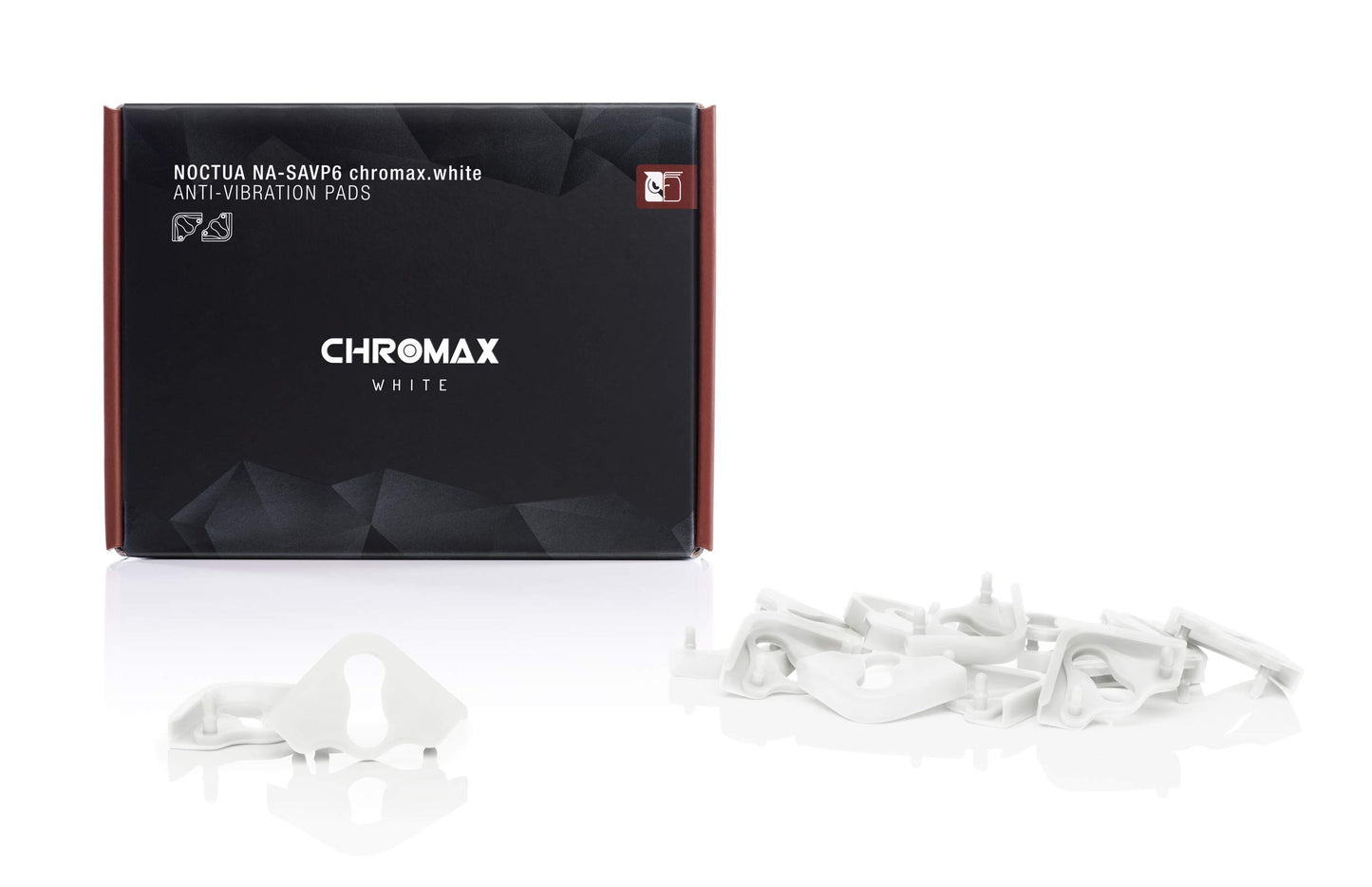 Noctua NA-SAVP6 chromax.White, Anti-Vibration Pads for 200mm Noctua Fans (16-Pack, White)