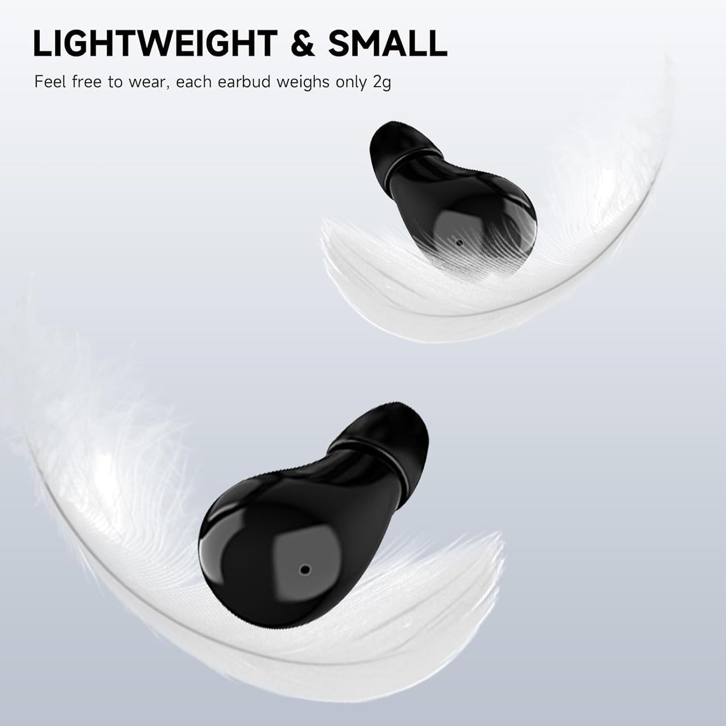 Mudtun Invisible Sleep Earbuds, Smallest Sleep Headphones for Side Sleepers Low Profile Micro Tiny Discreet Hidden Earbuds for Work, Wireless Mini