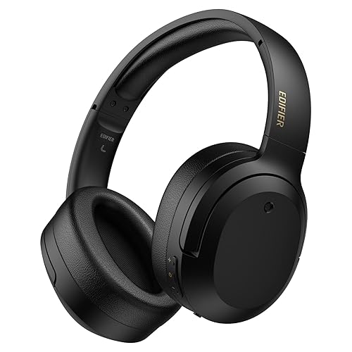 Edifier W820NB Plus Active Noise Cancelling Headphones, Wireless Over Ear Headphones with Hi-Res Sound, 49H Playtime, Bluetooth Headphones…