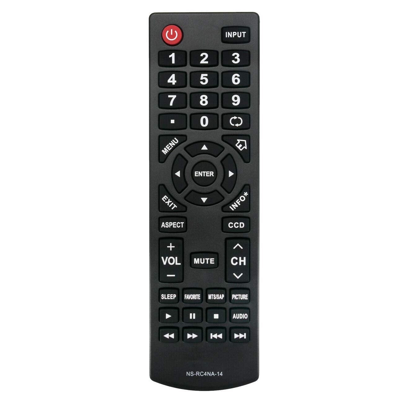 New NS-RC4NA-14 Remote for Insignia TV NS-39E400NA14 NS-39D400NA14 NS-19E310A13
