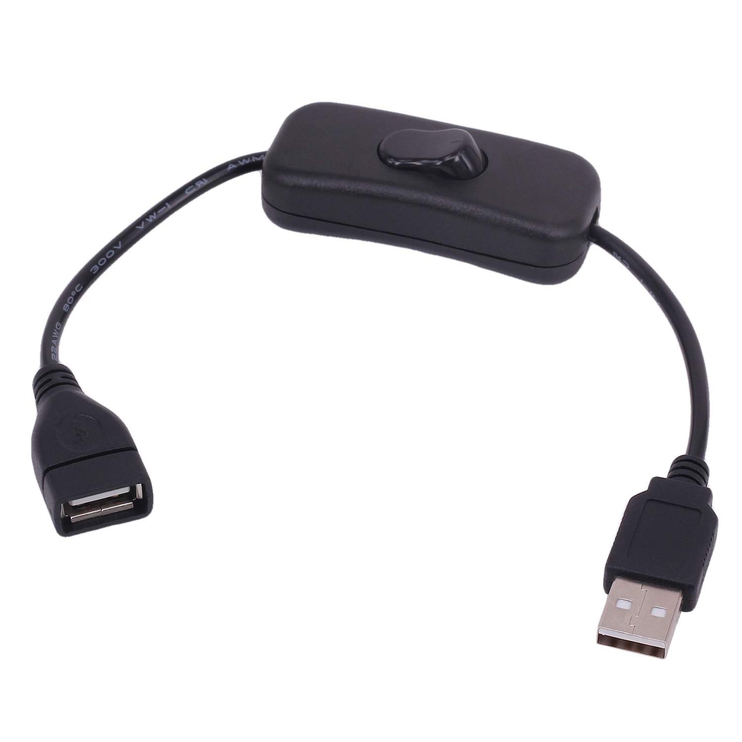 USB Cable with Switch, Yeebline 3-Pack USB Male to Female Extension Cord Inline Rocker On/Off Switch for Driving Recorder, LED Desk Lamp, USB Fan, LED