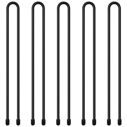 5-Pack 18-Inch Silicone Cable Ties - Reusable Flexible Cord Organizers with Steel Core for Home, Office, Kitchen & Travel (4mm Diameter)