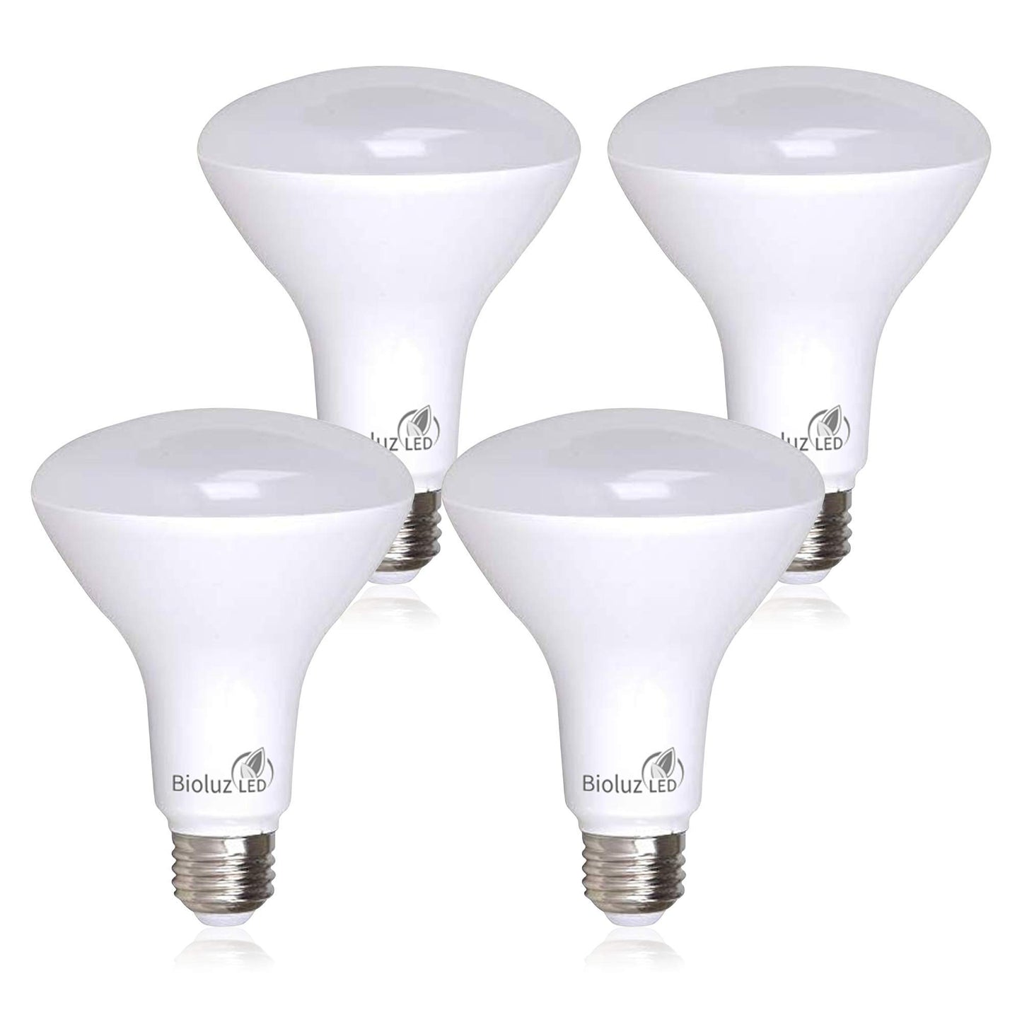 Bioluz LED 4 Pack BR30 LED Bulbs Indoor Flood Lights 90+ CRI 75W Equivalent uses 9.5W 3000K Soft White 850 Lumens E26 Base Dimmable Instant On