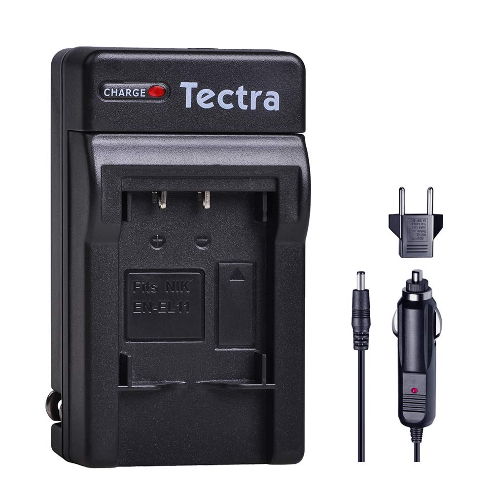 Tectra 2-Pack Battery and Charger Kit for NP-BY1 EN-EL11 LI-60B D-Li78 Compatible with Nikon Coolpix S550 S560 Sony Action Cam Mini HDR-AZ1VR AZ1 AZ1V