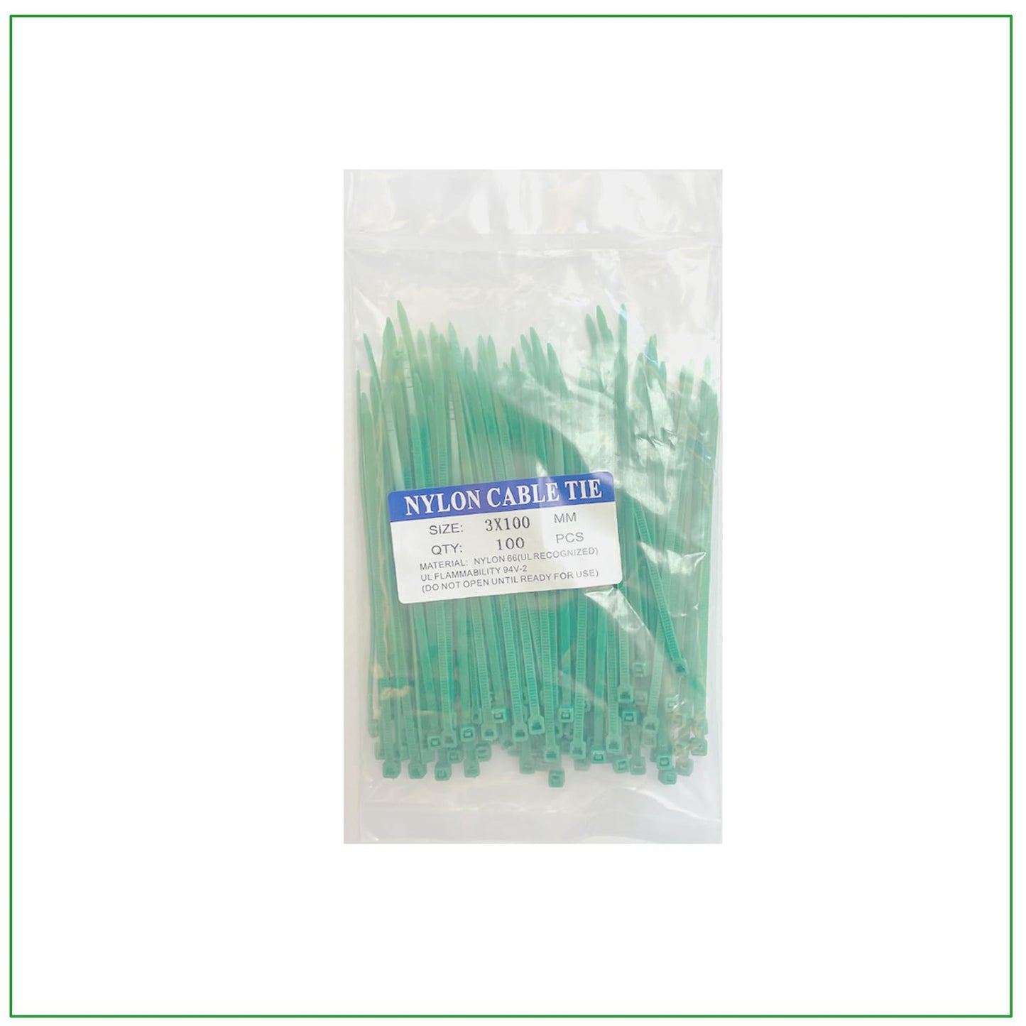 100 nylon cable ties, double-sided toothed, 11 pound tensile strength, heavy-duty cable ties, self-locking adjustable, durable, suitable for indoor