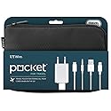 UT Wire Pocket Travel Lightweight Organizer Case with Zipper for Charger, Cable, Power Bank, Flash Memory Accessories Holder in Black 1-Pack