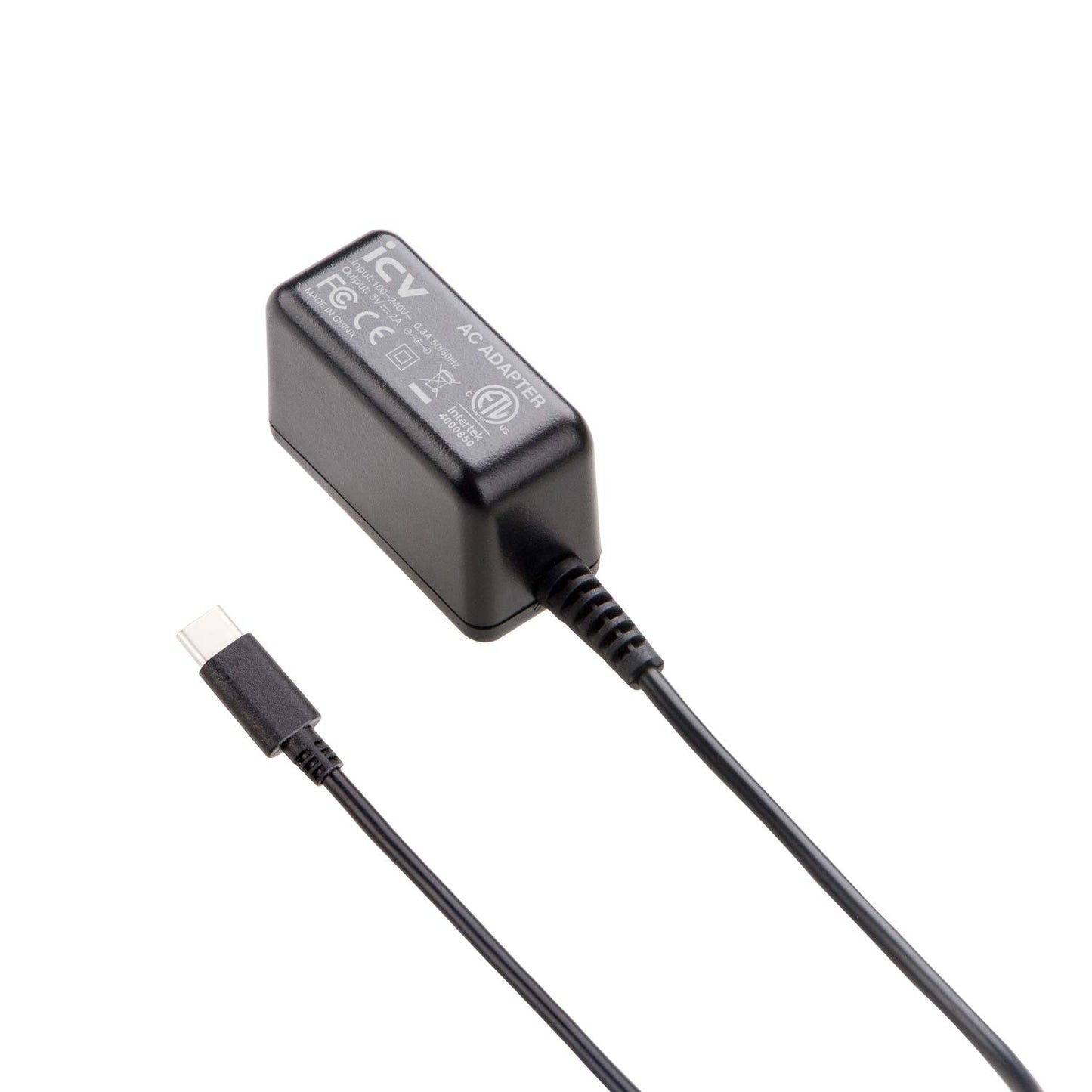 icv 5V 2A USB C Wall Charger with US Adapter for Samsung Galaxy S8, S8 Plus, Note 8, LG G5, G6, HTC 10, Nexus 6P, 5X and Other Type-C 5V Supported