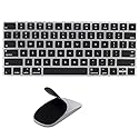 JIFF ® 2 in 1 Bundle - Silicone Soft Skin Protector Covers for Apple Magic Keyboard (MLA22LL/A) with US Layout and MAC Apple Magic Mouse (Black)
