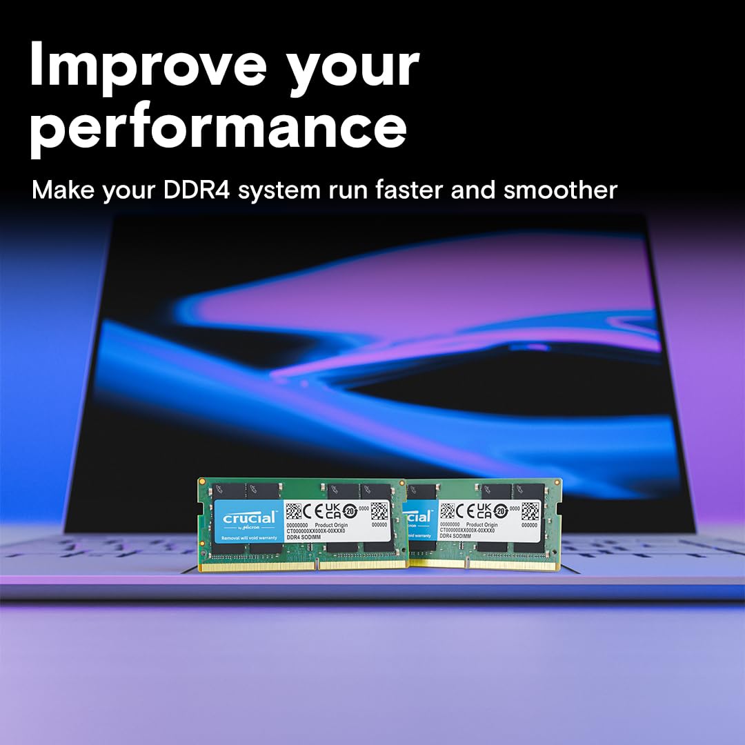 Crucial 16GB kit (8GBx2), 260-pin SODIMM, DDR4 PC4-19200,