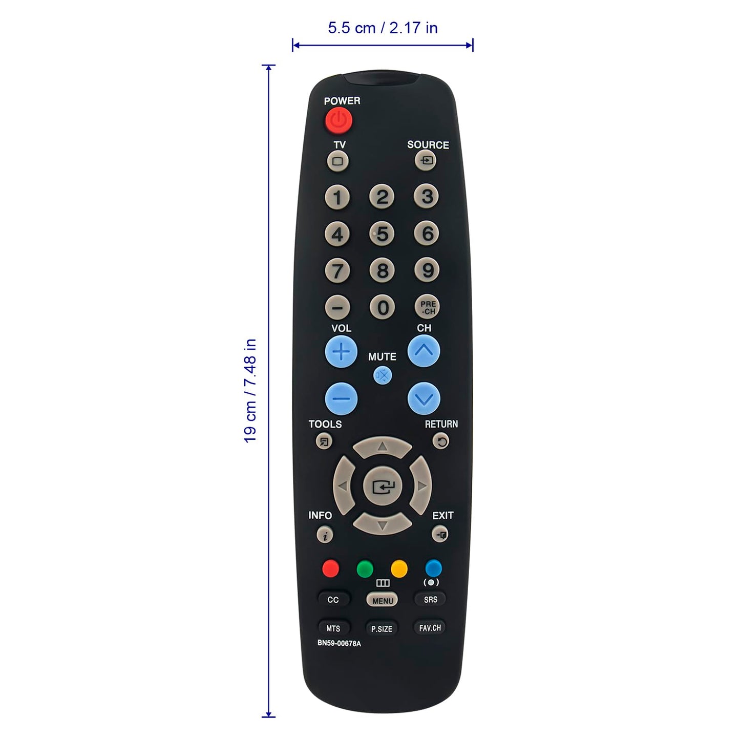 New BN59-00678A Replace Remote fit for Samsung TV PN42A410C1D HL61A510J1F LN19A330J1H HL67A510J1F PN42A410C1D HL61A510J1F LN19A330J1H HL67A510J1F