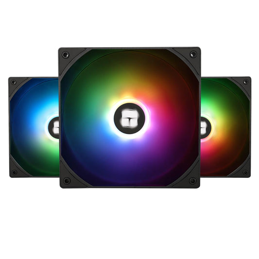 Thermalright TL-C14C-S X3 CPU Fan, 140mm ARGB Case Cooler, 4pin PWM Silent Computer Fan with S-FDB Bearing,3-Pack Fans,up to 1500RPM PC Cooling