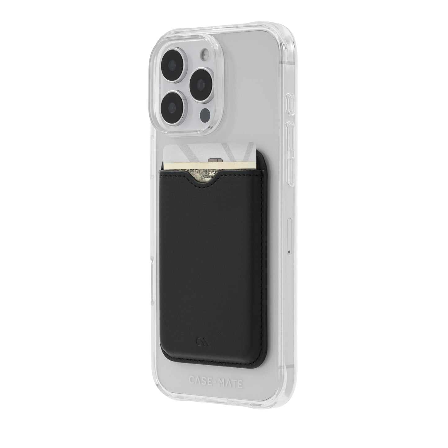 Case-Mate - Magnetic Wallet/Card Holder - Designed for MagSafe Compatible iPhones and Cases - Made with Vegan Leather, Holds up to 3 Cards & Cash