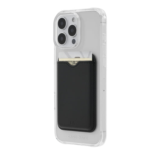 Case-Mate - Magnetic Wallet/Card Holder - Designed for MagSafe Compatible iPhones and Cases - Made with Vegan Leather, Holds up to 3 Cards & Cash