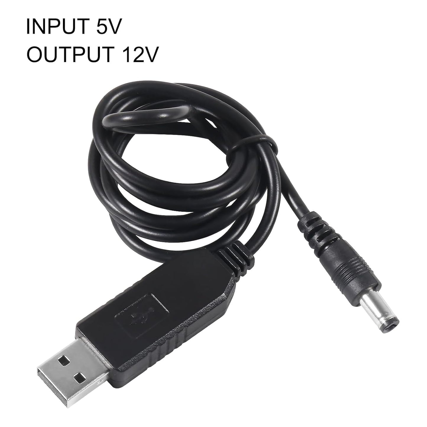 10pcs DC Connectors Plug Kit 5.5 x 2.1mm Connectors Kit Universal Laptop Input DC Plug Set Power Adapter Tips with Converter Cable 5V to DC 12V