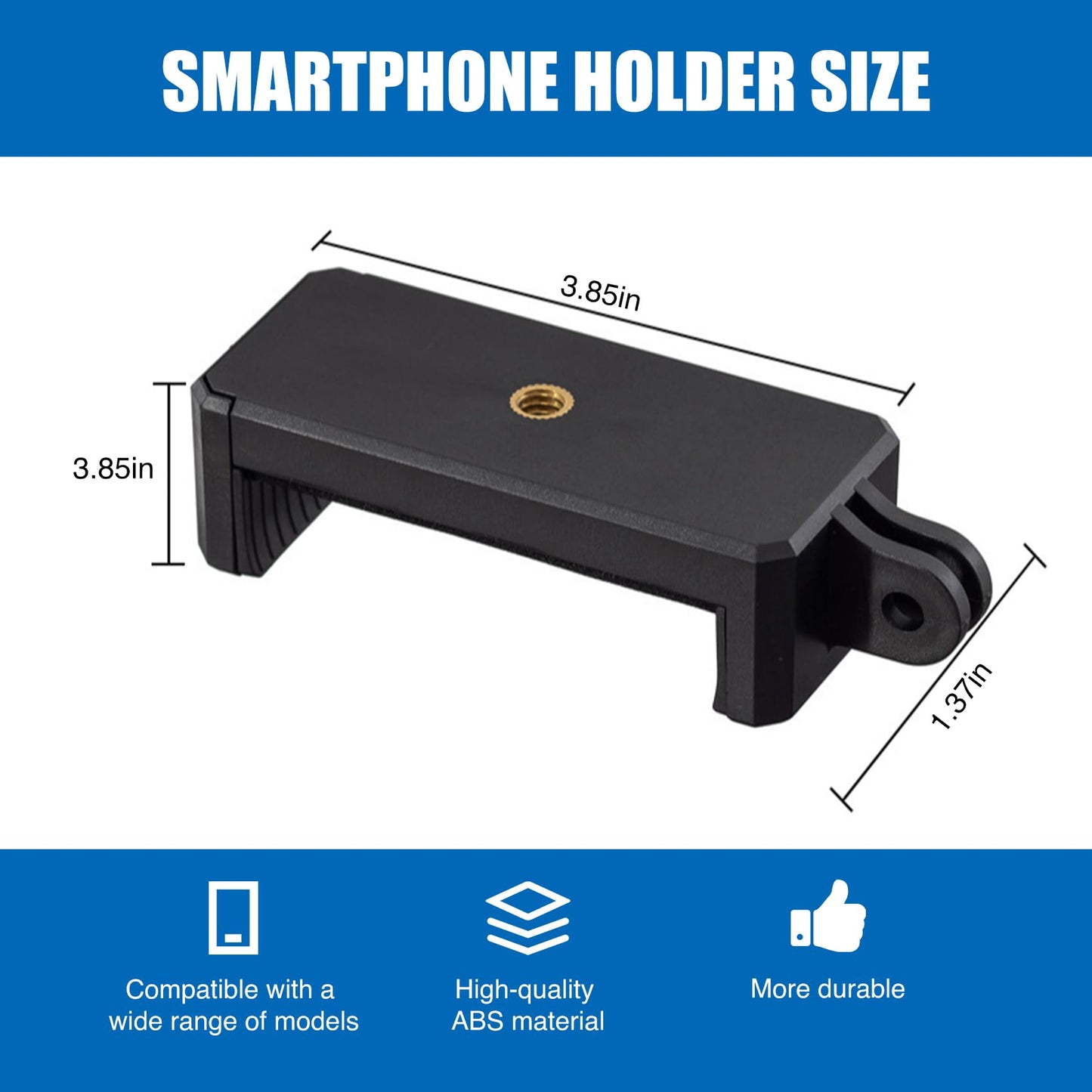 Eforlike 2 Pack Universal Smartphone Holder w/GoPro Style Mount Attachment for Any Phone. Connect Your Phone or GPS to Any GoPro Mount. Compatible