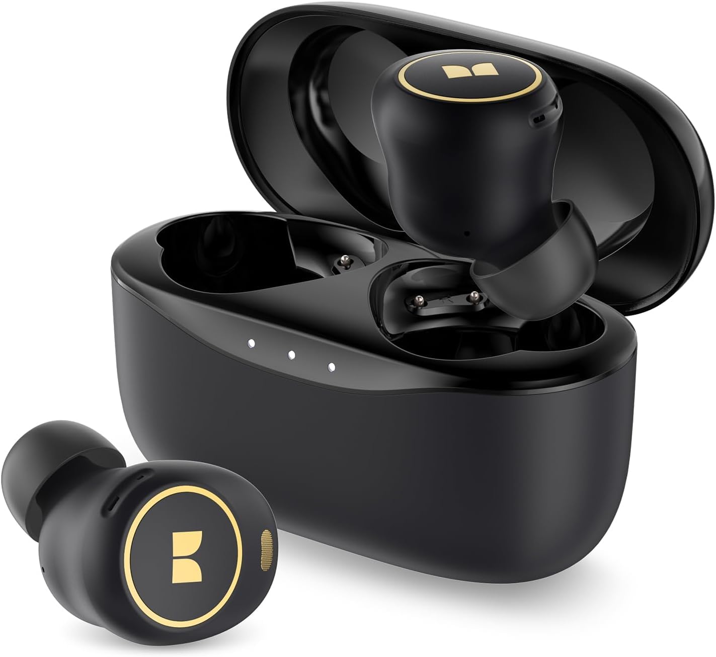 Monster Wireless Earbuds, Bluetooth 5.3 in-Ear Headphones with Touch Control and Charging Case, 32H Playtime, USB-C Charging Case, Built-in Mic