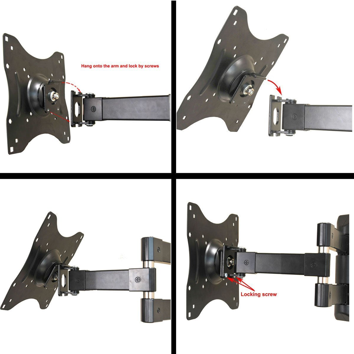 VideoSecu Articulating Arm Tilt Swivel Rotation Full Motion TV Wall Mount Bracket for Most 23" 24" 26" 27" 29" 32" 37" 39", Some LED up to 42" LCD LED