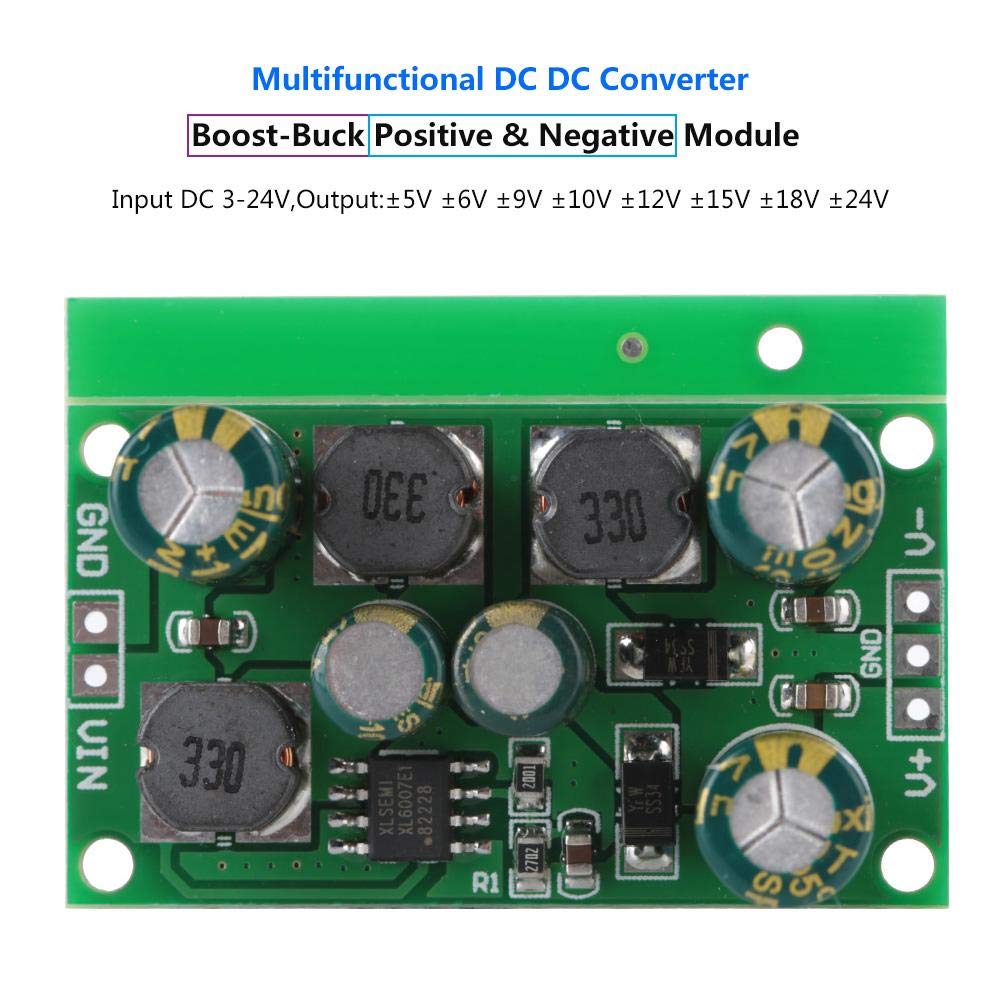 DC-DC Positive & Negative Voltage Regulator Boost Converter Boost Converter Voltage Output ±5V 6V 9V 10V 12V 15V 18V 24V(Output±15VDC)