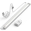 ASOKO Under Cabinet Led Lighting, 12 Inch Light Strip Bar, Daylight White 5000K Dimmable Plug in USB Light, Small Thin Led Under Counter Lighting