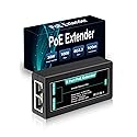 1 in 2 Out Gigabit PoE Extender, NICGIGA 2 Port PoE Repeater 100 Meters(328 ft),IEEE 802.3af/at Power Over Ethernet PoE Splitter to 2 PoE Devices Like