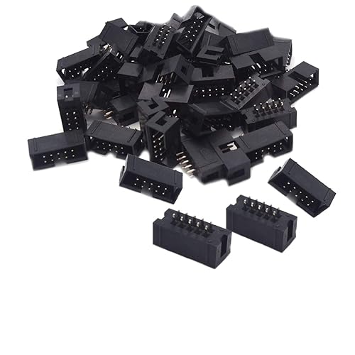 ?Pack of 30?Male IDC Socket 10 Pin 2x5 Pin 2.54mm Pitch Box Header Connector Adaptor