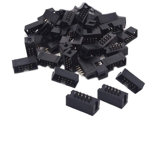 ?Pack of 30?Male IDC Socket 10 Pin 2x5 Pin 2.54mm Pitch Box Header Connector Adaptor