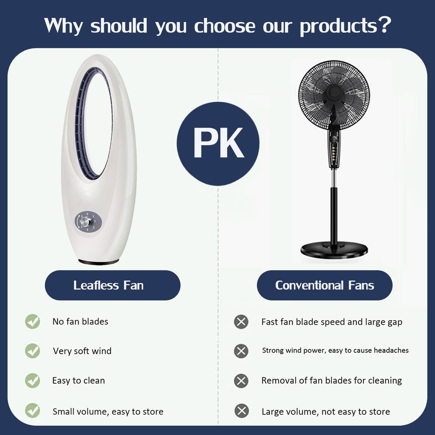 YWangQiang Leafless Tower Fan, PP Silent Can Swing Head Air Conditioning Fan Vertical Electric Fan, Suitable for Living Room, Bedroom, Office, Etc