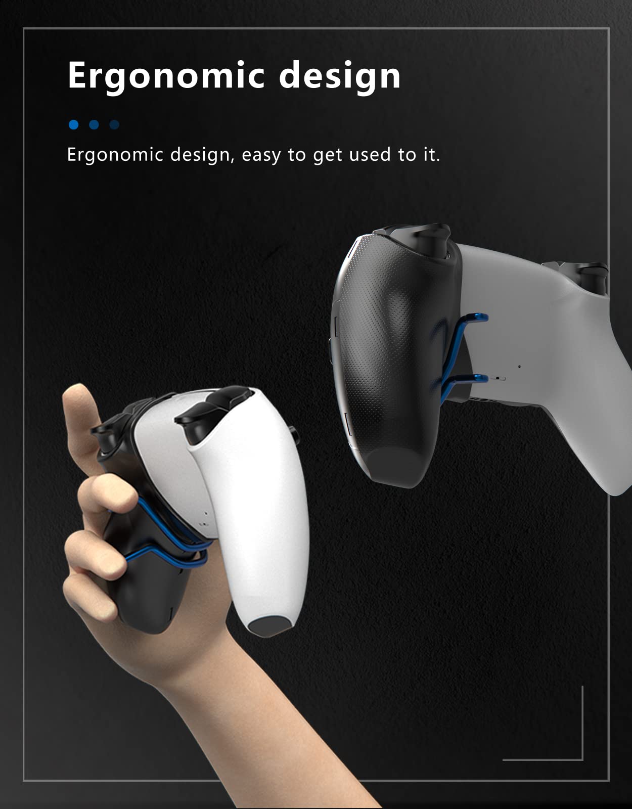 EXknight Deathclaw Back Paddles Attachment, Back Buttons Adapter for PS5 Controller