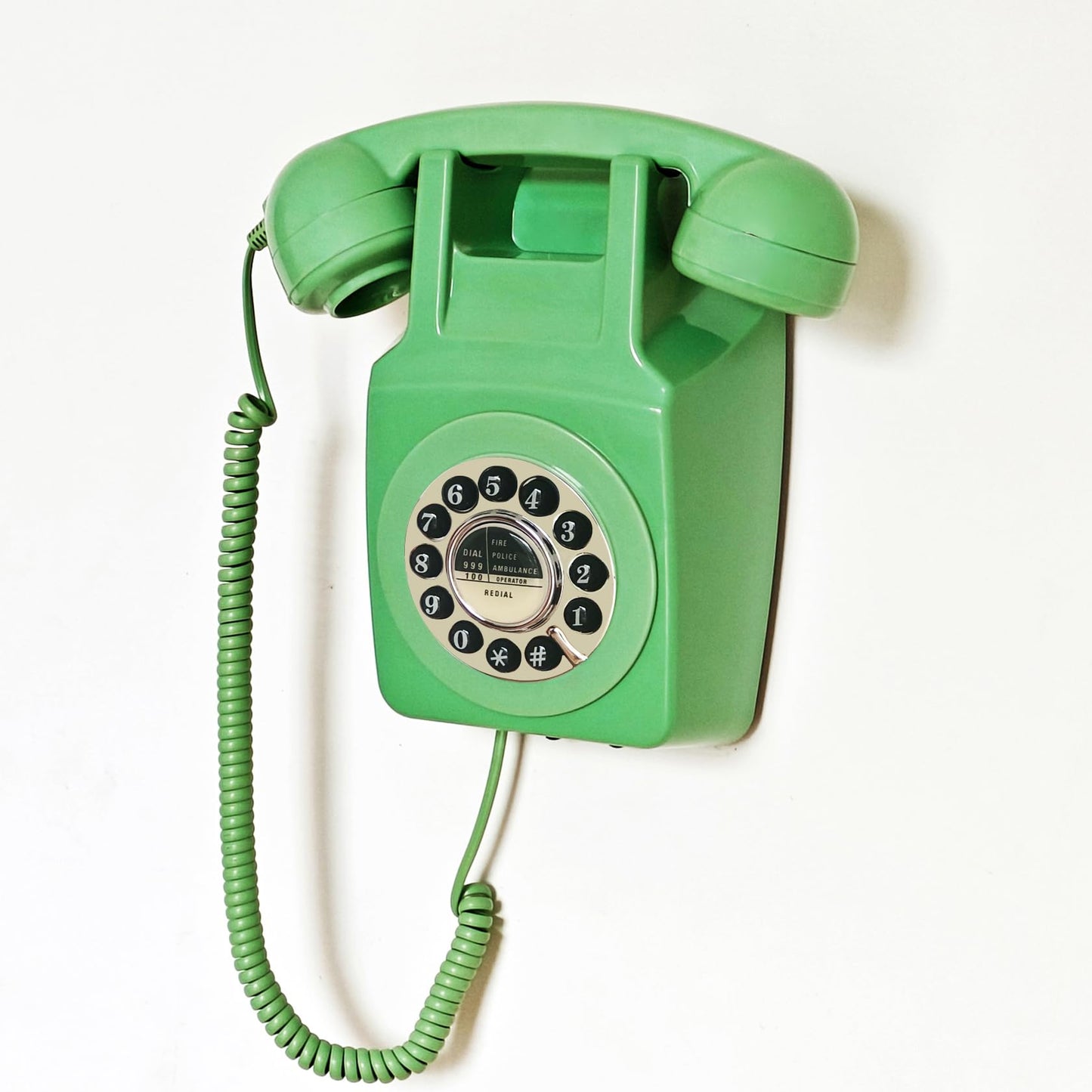 Wall Telephone, Corded Landline Phone for Home, Wall Mounted Retro Telephone, 1960s Old Fashion Antique Phones, Single Line Analog Trimline Phone