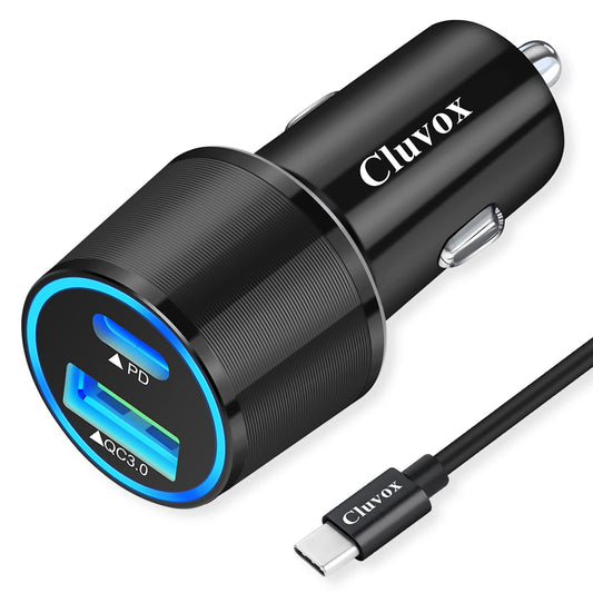 Rapid Type C Car Charger for iPhone 17 Pro Max/16/15, Samsung Galaxy S26/S25, Google Pixel 10/9 Android Phone Car Plug Adapter, 20W Fast USB C