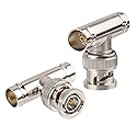 XRDS-RF BNC Splitter Adapter 2 PCS, 75 Ohm Male to Dual Female 3 Way Video for CCTV Security Cameras
