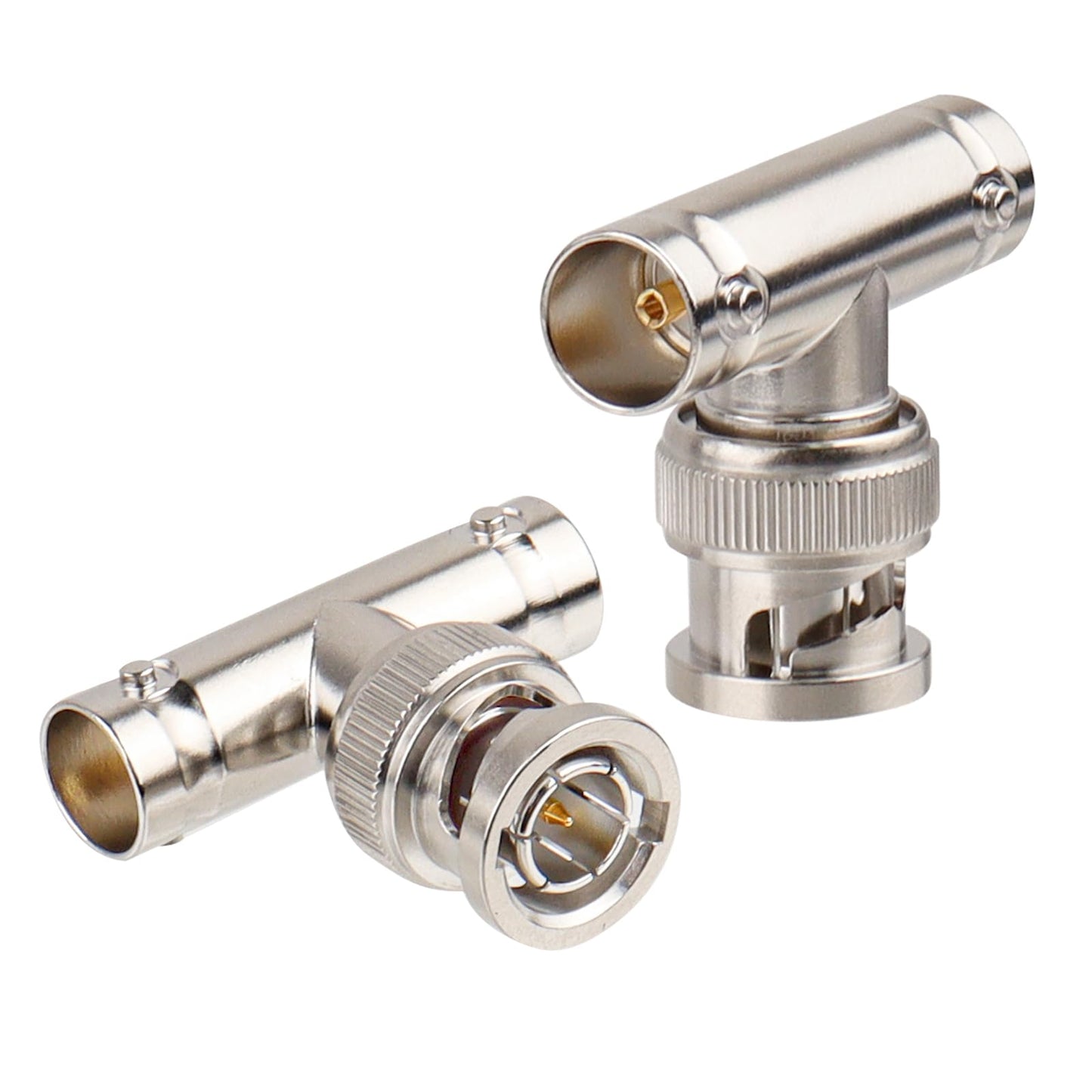 XRDS-RF BNC Splitter Adapter 2 PCS, 75 Ohm Male to Dual Female 3 Way Video for CCTV Security Cameras