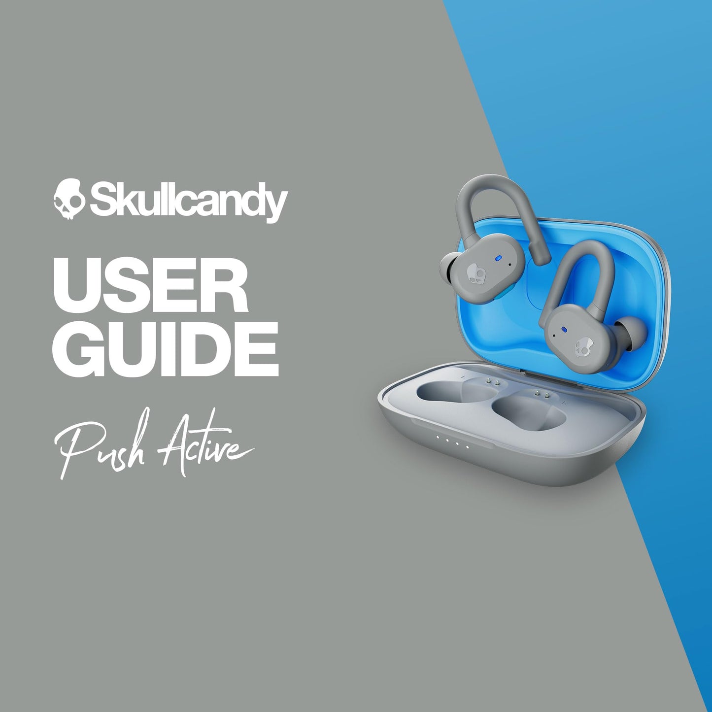 Skullcandy Push Active True Wireless in-Ear Bluetooth Earbud, Use with iPhone and Android with Charging Case and Mic, Great for Gym, Sports