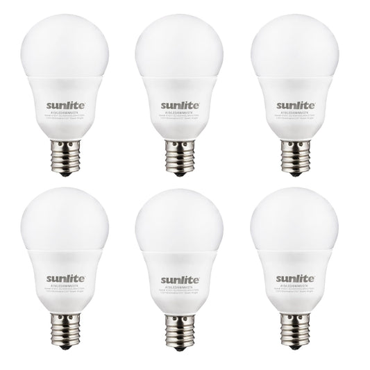 Sunlite A15 E17 LED Bulb, Intermediate Base Light Bulbs, 6 Watts (40W Equivalent), 480 Lumens, Dimmable, for Ceiling Fan and, Lighting Fixtures