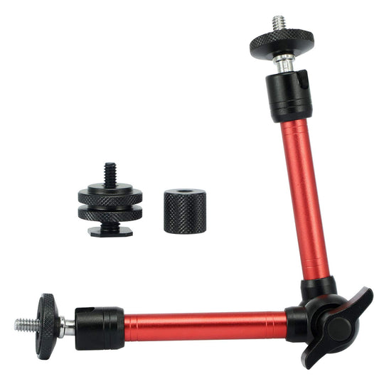 11" Camera Magic Arm Stand with Adjustable Robust Articulating Friction, for LED Light, Flash Light, Sports Camera, Camcorder, LCD Monitor, Video Vlog
