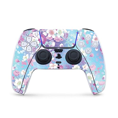 MightySkins Glossy Glitter Gaming Skin for PS5 / PlayStation 5 Controller - in Bloom | Durable High-Gloss Glitter Finish | Easy to Apply and Change