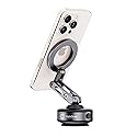 HaloSnap Magnetic Phone Holder for Mag Safe [360° Adjustable] Car Mount & Multi-Surface Wall Grip | Dashboard, Gym, Kitchen | iPhone 12-17, Samsung |