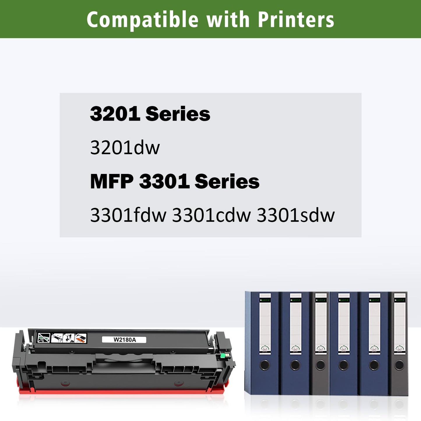 GREENPRINT W2180A 218A with CHIP Remanufactured Toner Cartridge Black Standard Capacity 1300 Pages for 3201 3201dw 3301 3301fdw 3301cdw 3301sdw