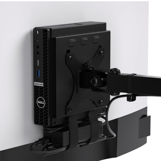 HumanCentric Dual VESA Mount Compatible with Dell OptiPlex Micro Mount, Supports VESA Dell Micro Mount Using Monitor Arm Wall Mount 100x100mm, Power