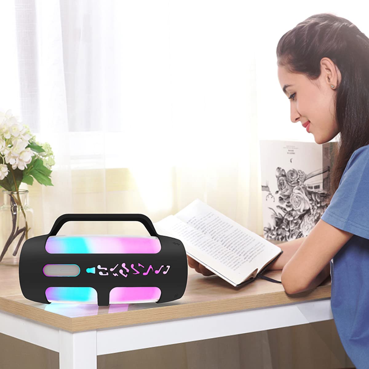 Silicone Case Compatible with Pulse 4 Speaker,Pulse 4 Speaker Portable Protective Carry Case Cover (Black)