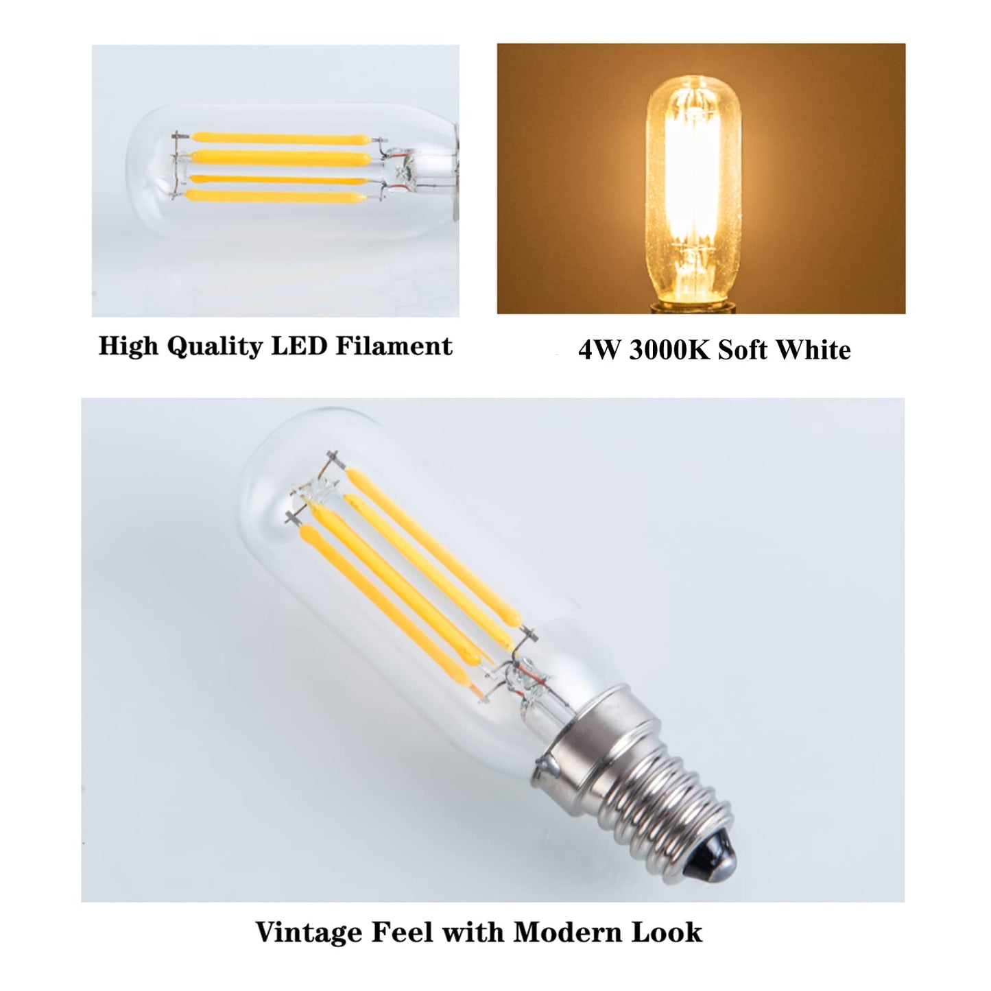 SHUWDKAR E14 LED Bulb Dimmable 40 Watt Equivalent 3000K European Base