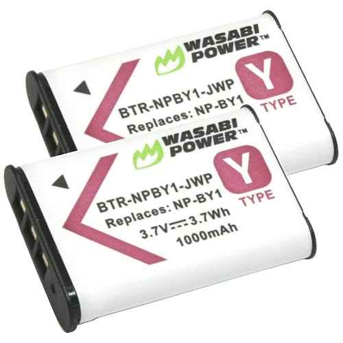Wasabi Power Battery for Sony NP-BY1 and Sony HDR-AZ1 Action Cam Mini (2-Pack)