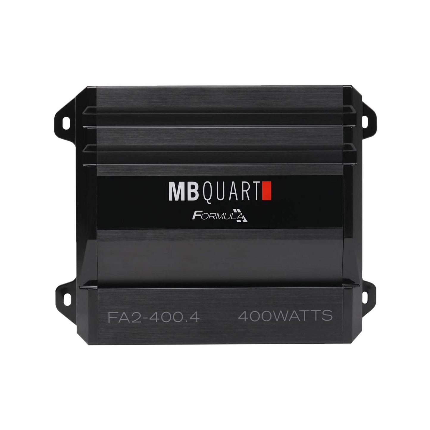MB Quart Formula 400 Watt 1 Ohm Stable 4 Channel Full Range Class Q1 Car Audio Mobile Amplifier with Bass Remote, FA2-400.4, Black