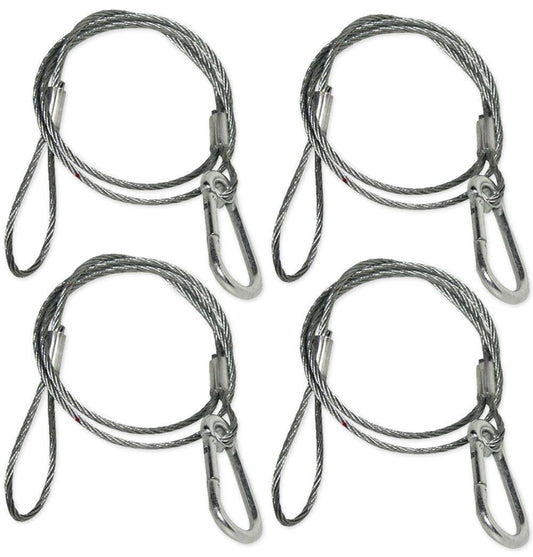 4) Chauvet CH-05 31" Inch Safety Clamp Lighting Cable Wires - Up To 700 LBS CH05