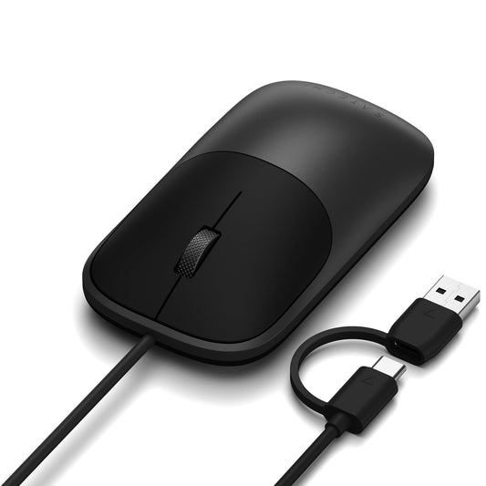 Satechi Slim LX Wired Mouse, Aluminum USB-C Design, Space Black