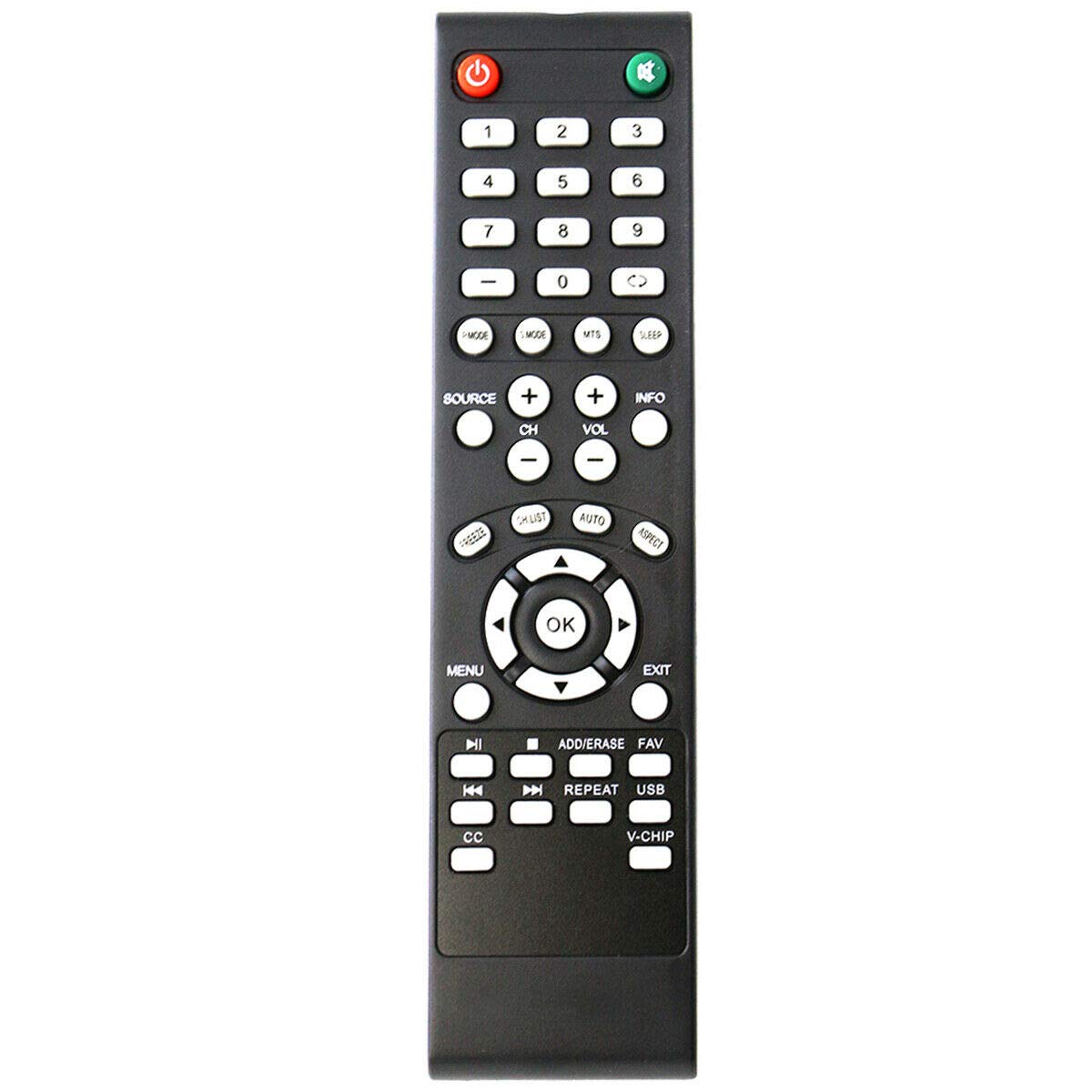 New Remote Control for Element TV ELEFW231 ELEFW40C ELEFW601 ELEFW605 ELEFW606
