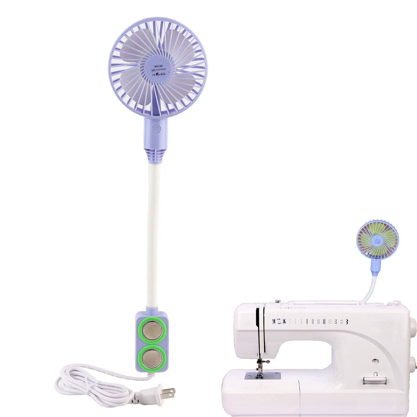 Pssopp Mini Fan Desk Fan, Magnetic Fan Three Speed Adjustable Cooling Desktop Fans Ultra Quiet Flexible Electric Fans with Super Magnetic Base