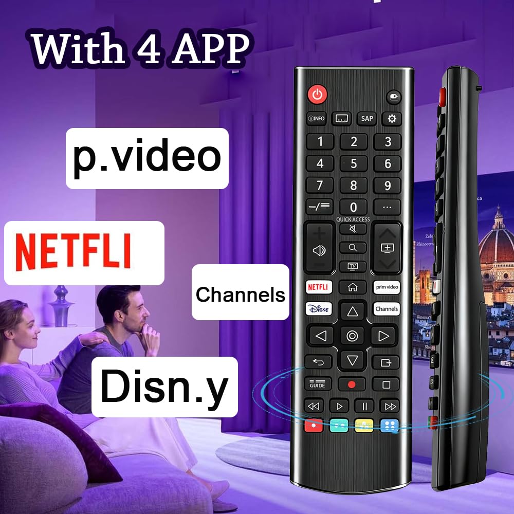 [2 Pack] AZMKIMI AKB76037601 Remote Control Compatible Replacement for LG TV(Pack of 2)