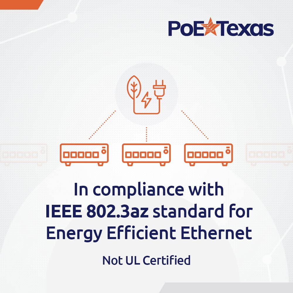 PoE Texas 4-Port PoE+ Switch with 2 Uplinks, VLAN, 65W